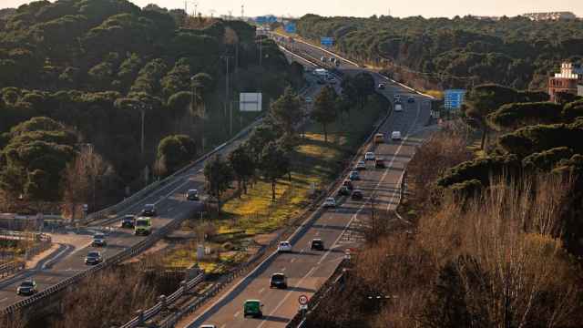 Kilómetro 25 de la carretera A5, a 5 de enero de 2023, en Madrid (España).