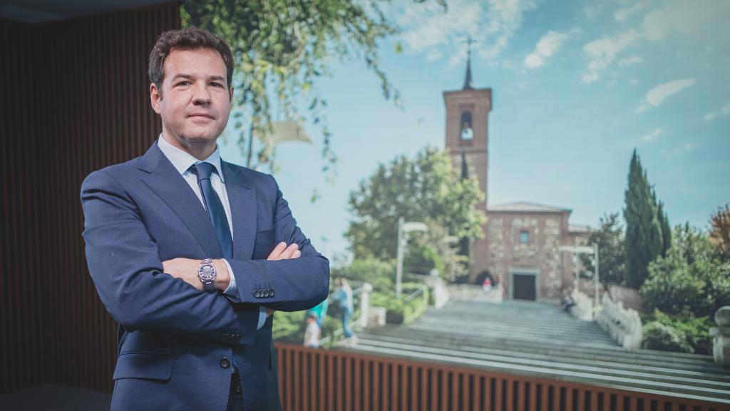 José de la Uz, alcalde de las Rozas, en el plató de EL ESPAÑOL.