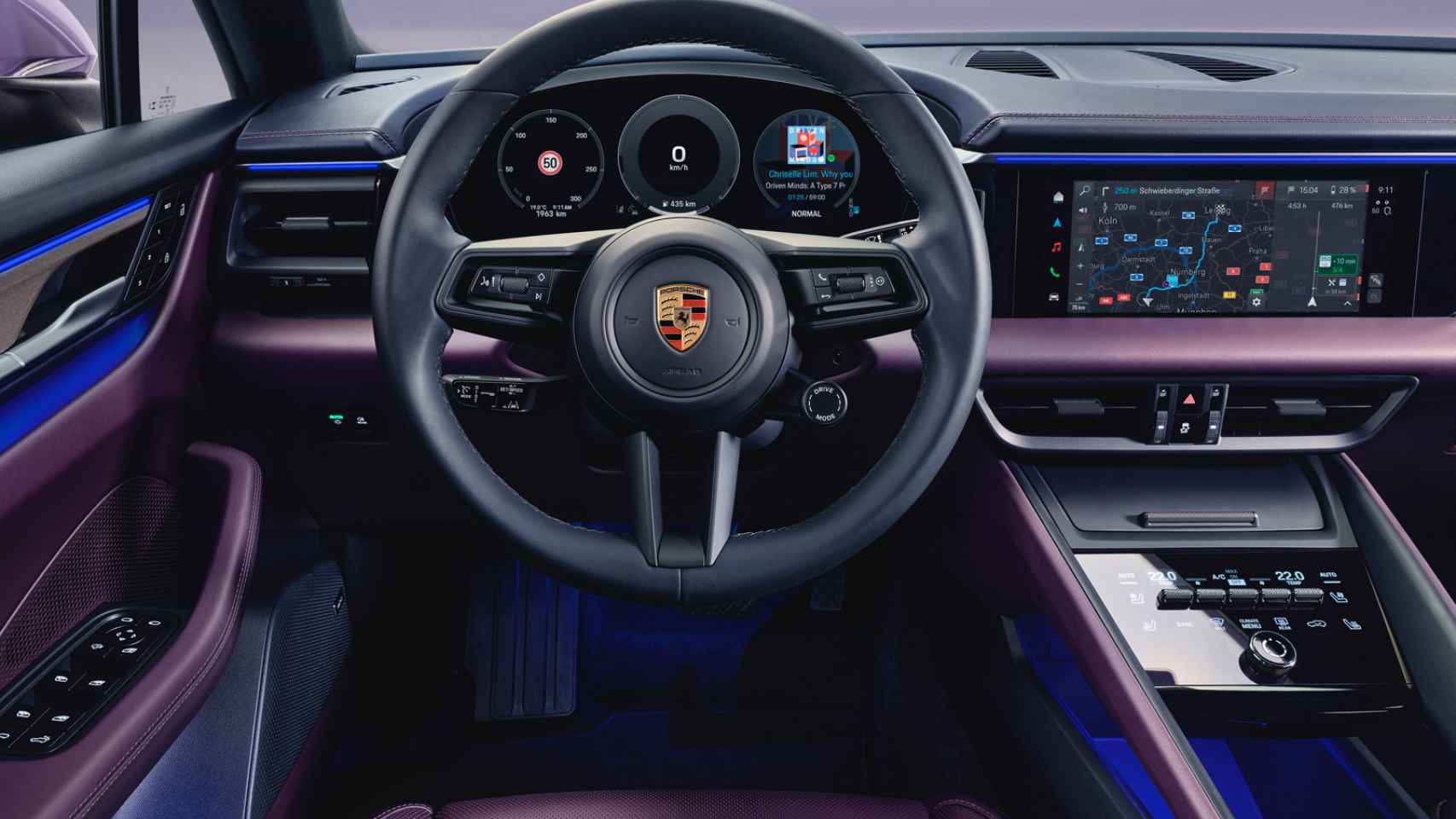 Interior del Porsche Macan.