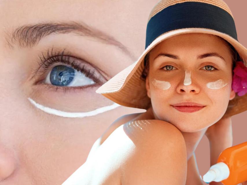 Contorno de ojos y crema solar.