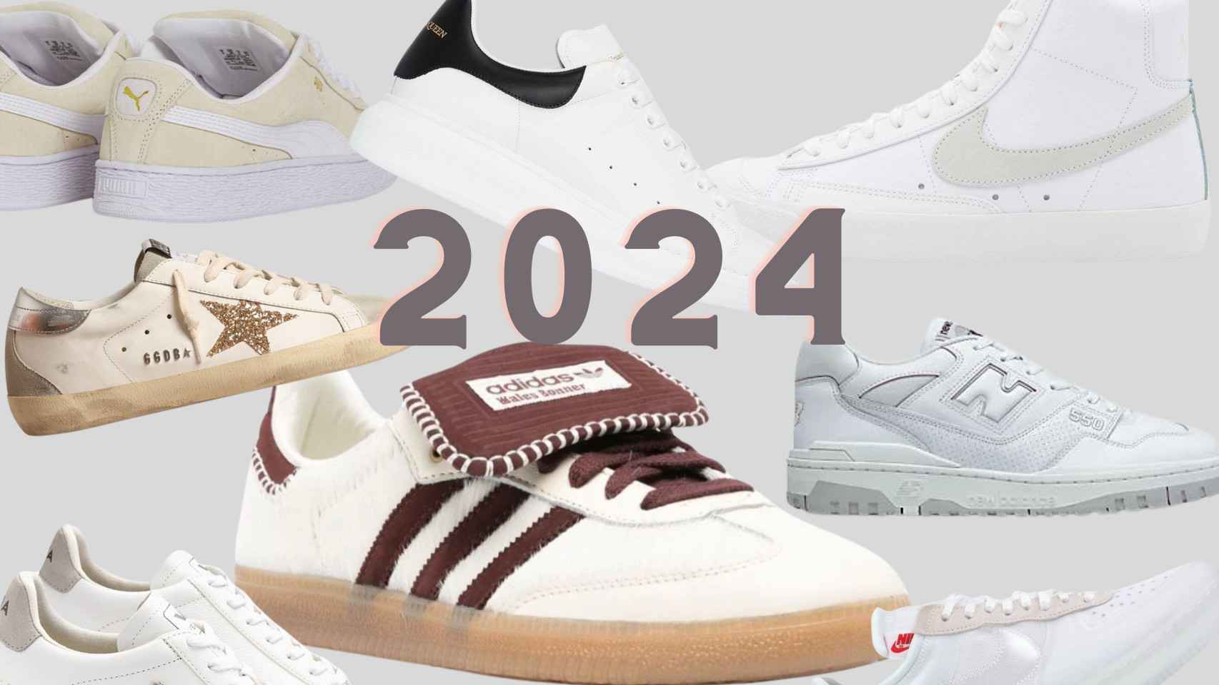 Zapatillas blancas para este 2024 como mejor elección.