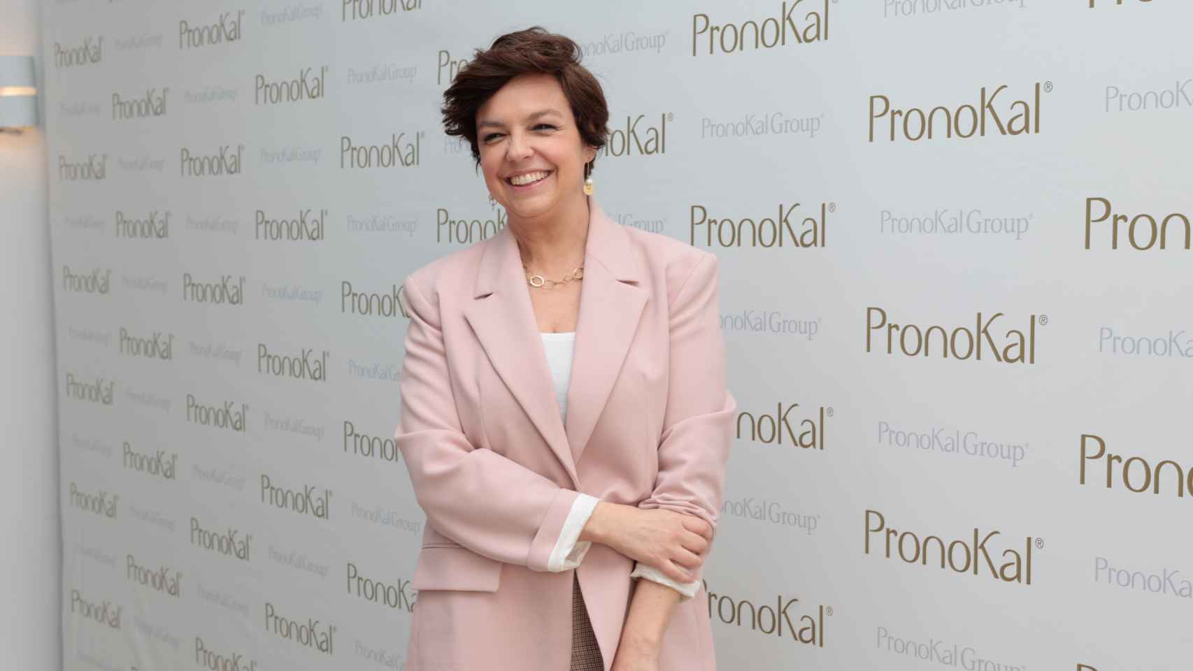 Cristina Villanueva posando en el 'photocall' del evento organizado por Pronokal, el pasado jueves.