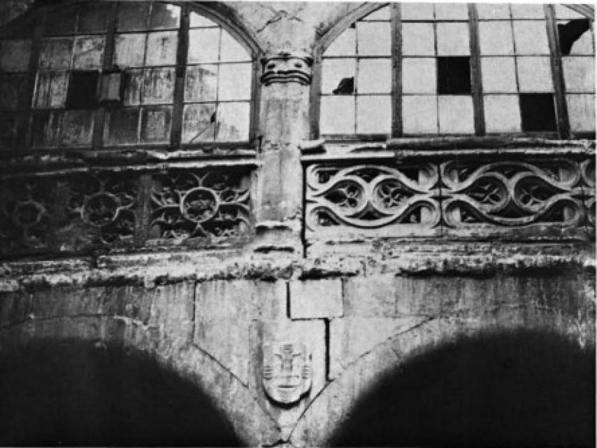 Estado en el que se encontraba el patio de la Casa de las Conchas antiguamente