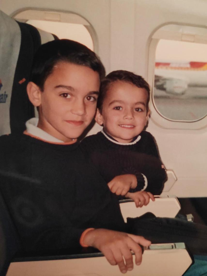 Raúl y Borja Santamaría, de pequeños.