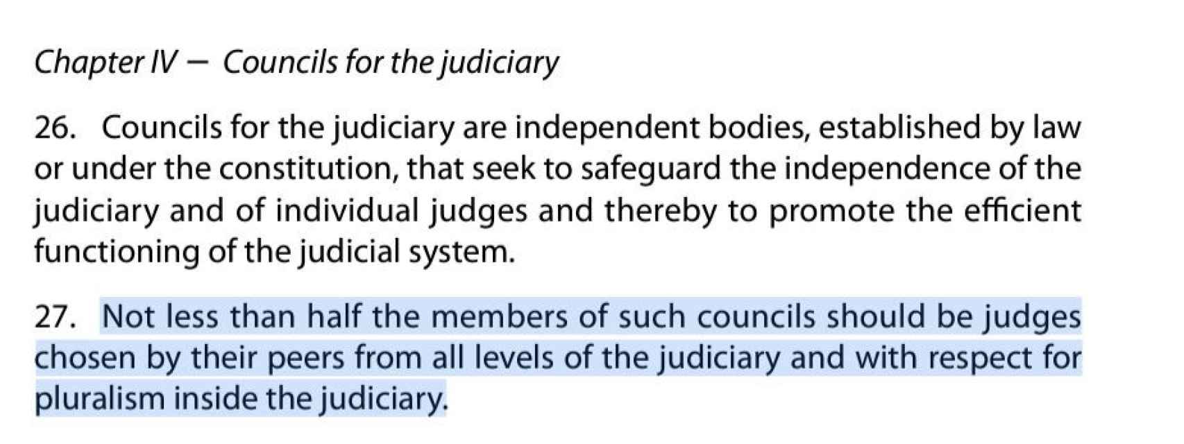 Texto de la Recomendación del Comité de Ministros del Consejo de Europa sobre los Consejos de la Judicatura./