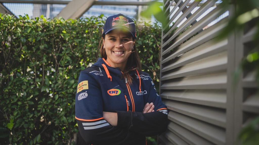 La piloto Laia Sanz durante una entrevista con EL ESPAÑOL