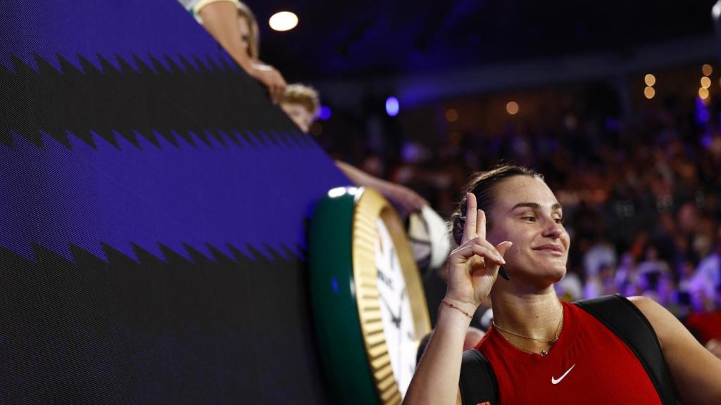 Aryna Sabalenka, después de una victoria en el Open de Australia.