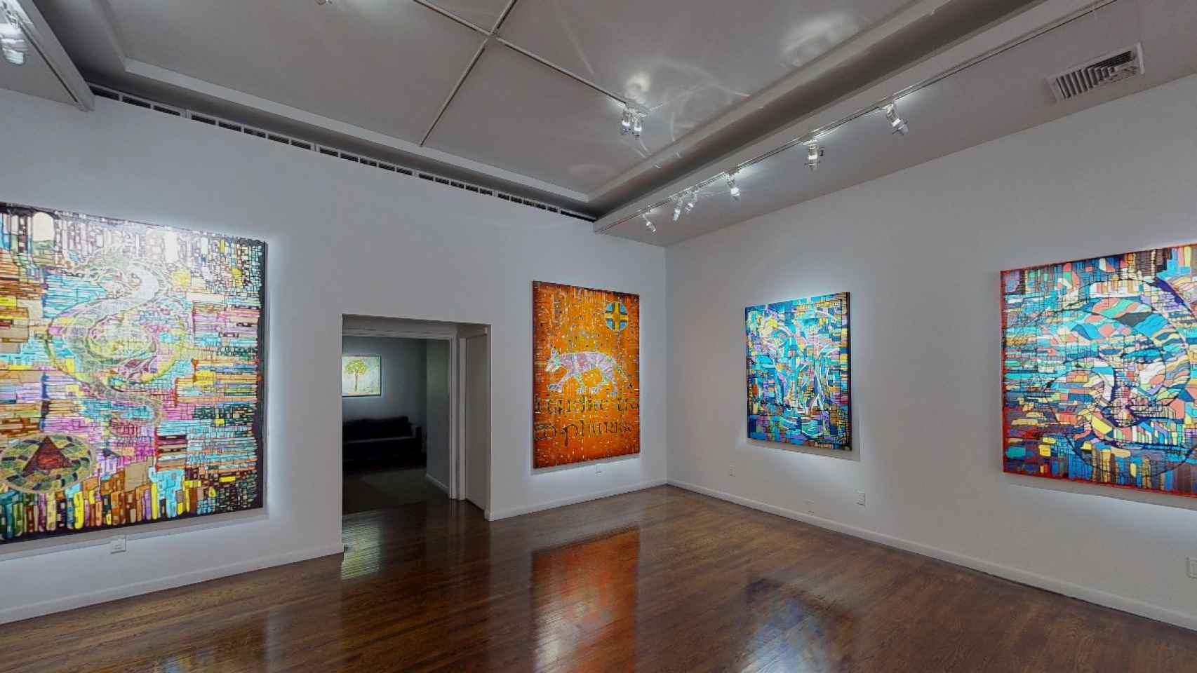 Vista de la exposición de Hunter Biden, 'The Jorney Home', en la Georges Bergès Gallery en 2021