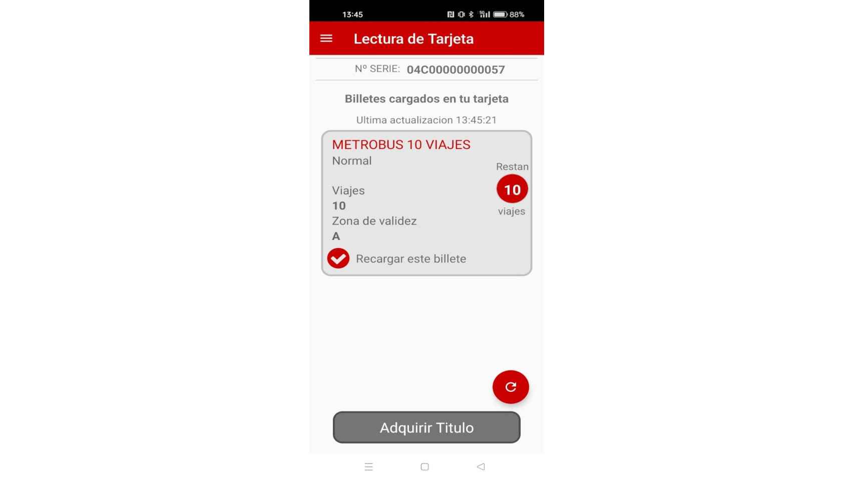 La app Tarjeta Transporte Virtual de Madrid