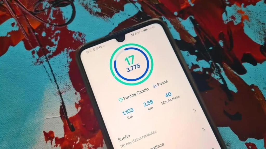 Pantalla principal de Google Fit en un móvil Android
