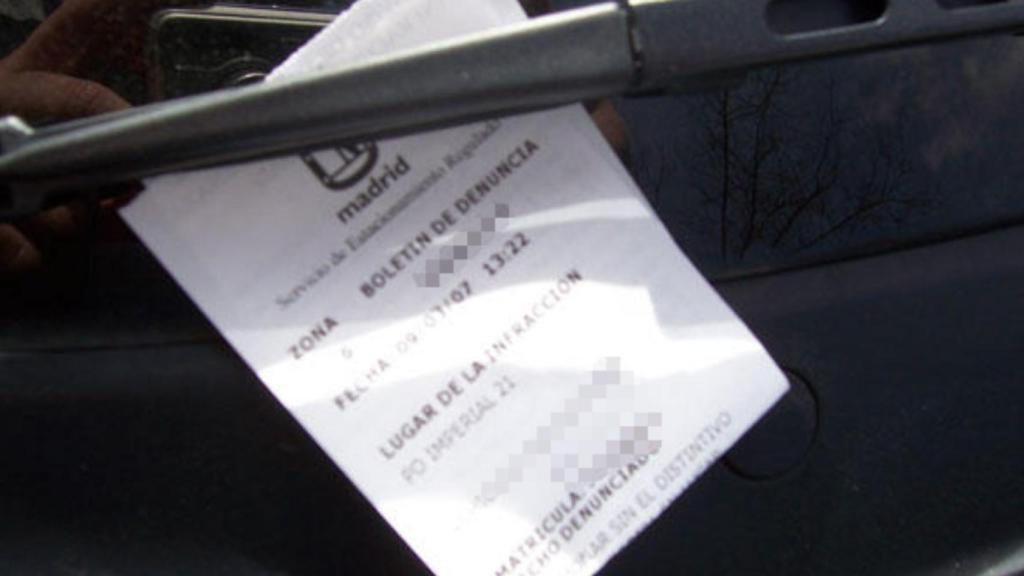 Imagen de una multa.