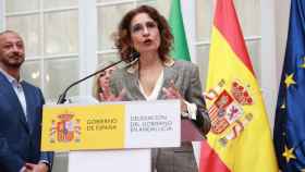 La vicepresidenta primera del Gobierno y ministra de Hacienda, María Jesús Montero, durante su intervención en el acto de toma de posesión de los nuevos subdelegados del Gobierno en Andalucía.