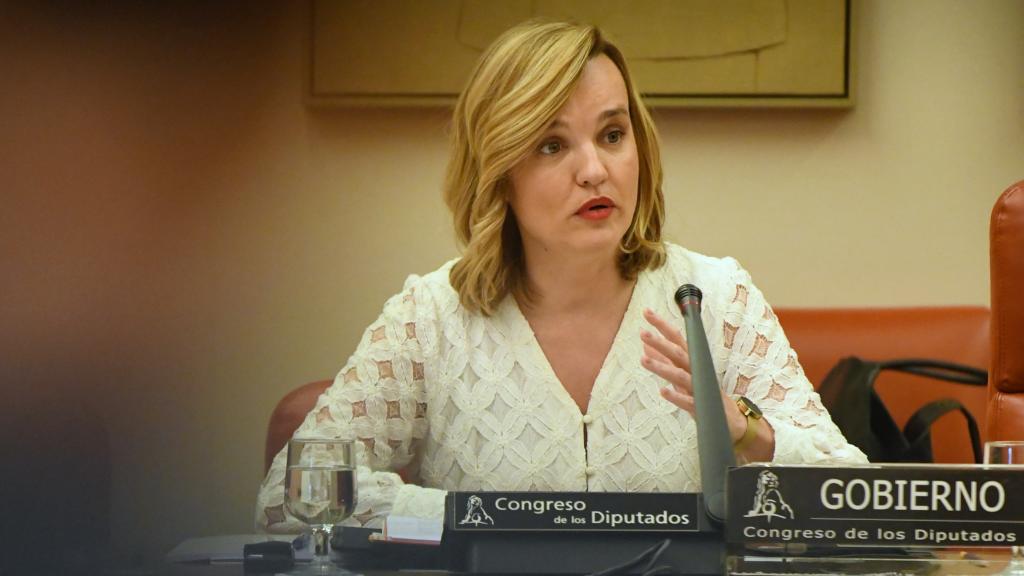 La ministra de Educación, Formación Profesional y Deportes, Pilar Alegría, durante la Comisión de Educación, Formación Profesional y Deportes, este viernes.