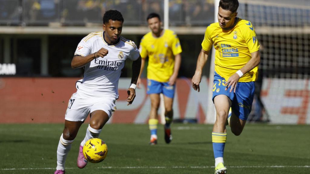 Rodrygo se marcha en velocidad en el partido ante Las Palmas.