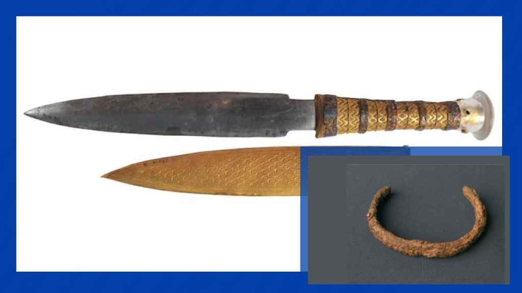 Daga de Tutankamón y brazalete de hierro del Tesoro de Villena.