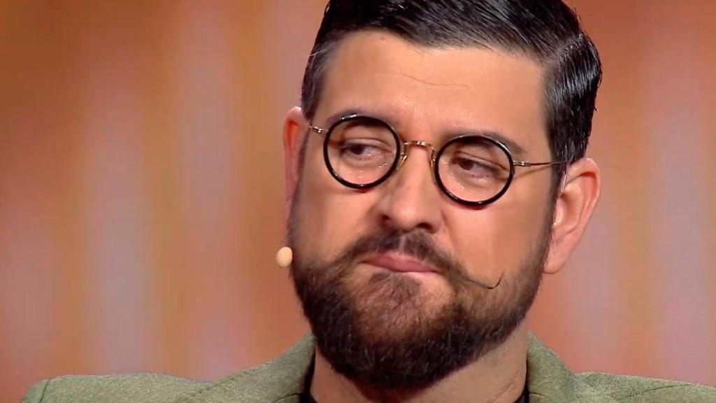 Manu Sánchez, roto de dolor, en el plató del programa 'El show de Bertín', este pasado viernes, 26 de enero.