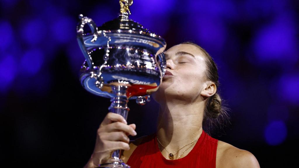 Aryna Sabalenka celebra con el Open de Australia