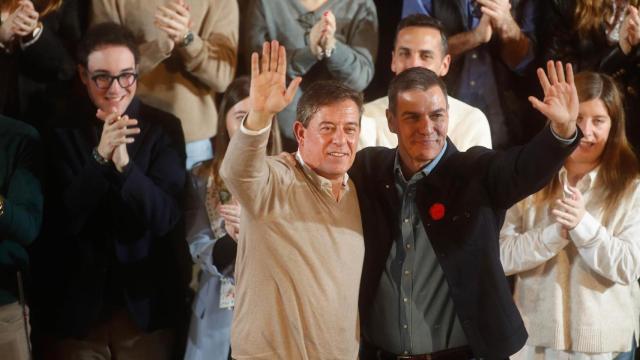 Mítin del Presidente del Gobierno, Pedro Sánchez, en el auditorio de la Facultad de Veterinaria de la USC