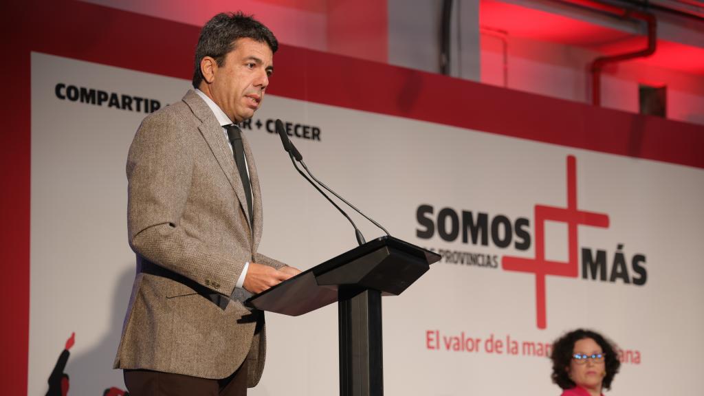 Carlos Mazón, durante su intervención en el foro de LasProvincias. EE