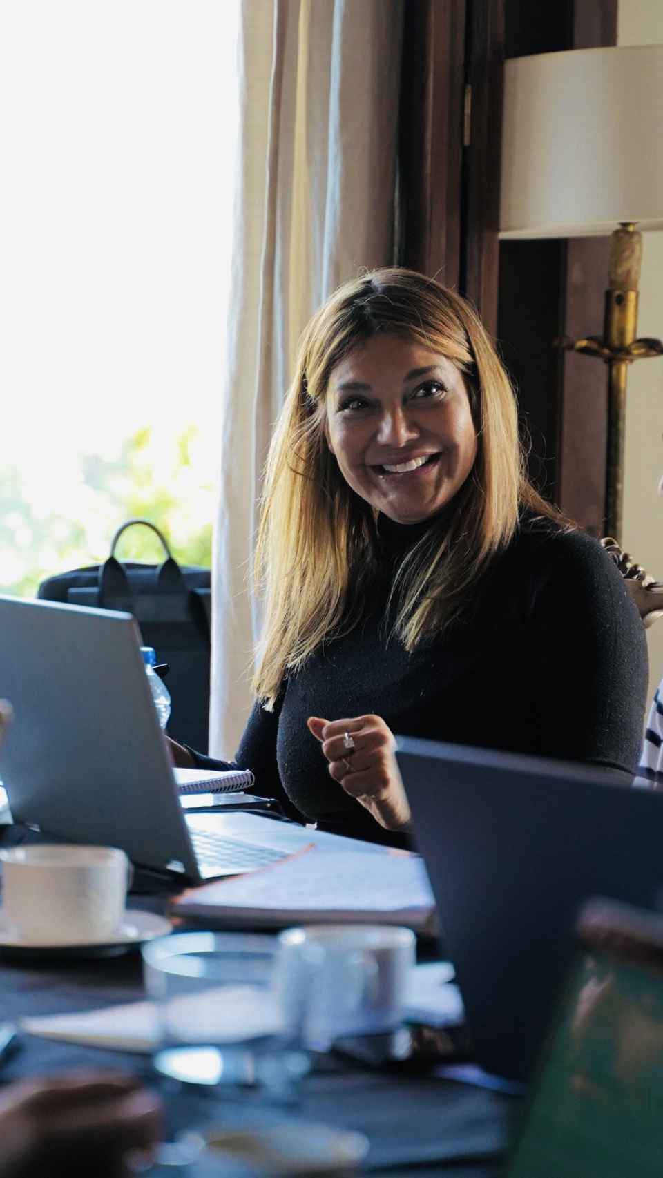 Ivonne Reyes, ilusionada, durante el proceso de creación de su libro.
