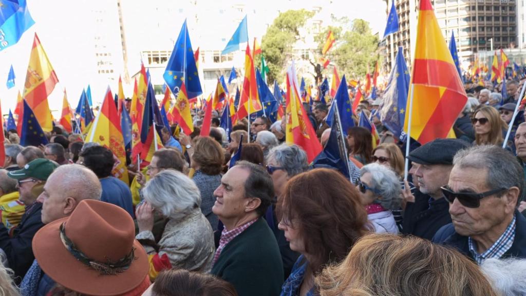 Un grupo de manifestantes.
