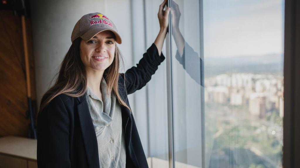 La piloto Cristina Gutiérrez durante una entrevista con EL ESPAÑOL