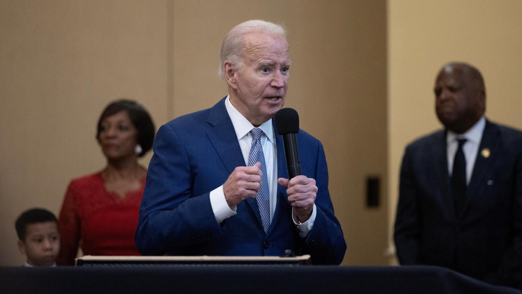 El presidente estadounidense Joe Biden durante un evento religioso en Carolina del Sur el mismo día del ataque.
