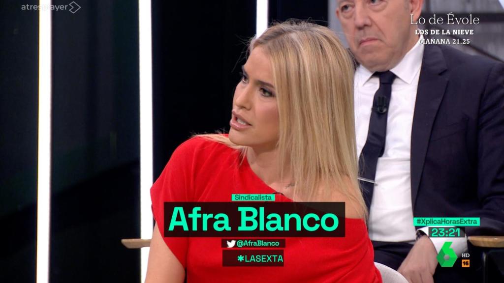 Afra Blanco en 'laSexta Xplica'.