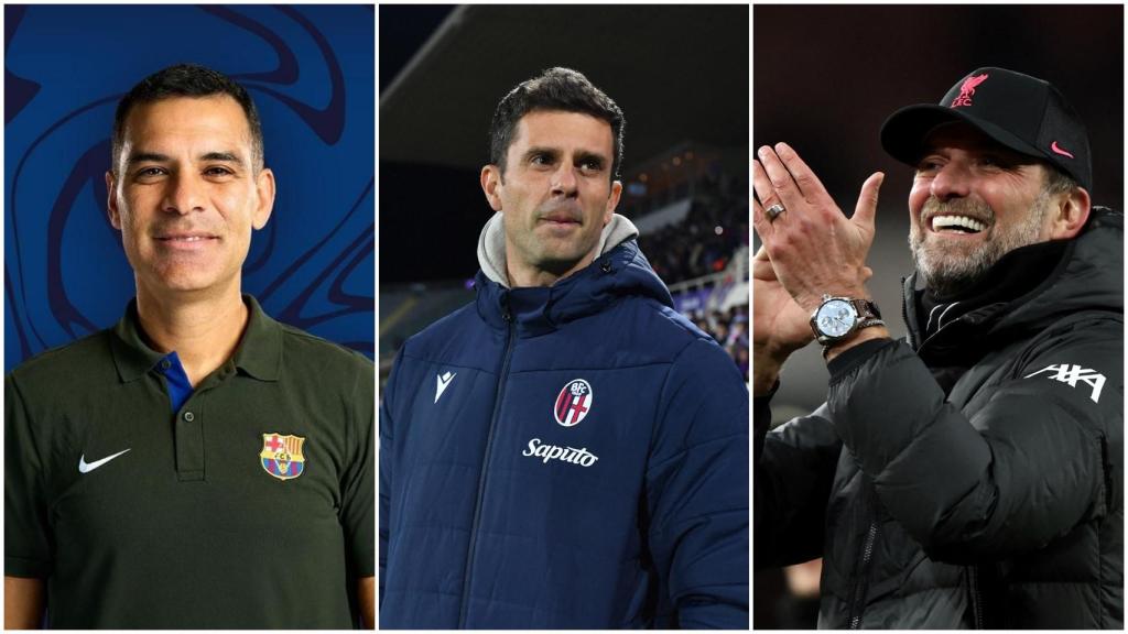 Rafa Márquez, Thiago Motta y Jurgen Klopp, entrenadores que han sonado para sustituir a Xavi.