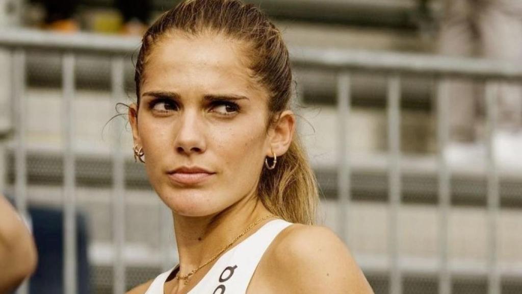 Marta García, durante la disputa de una carrera.