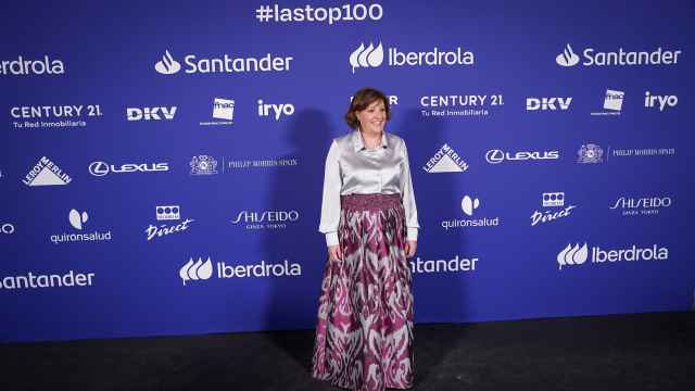 Patricia Franco a su llegada a la gala de 'Las Top 100 Mujeres Líderes'. Foto: Rodrigo Mínguez.