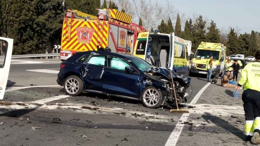 Accidente en Escalona (Toledo). Foto: CPEIS Toledo.