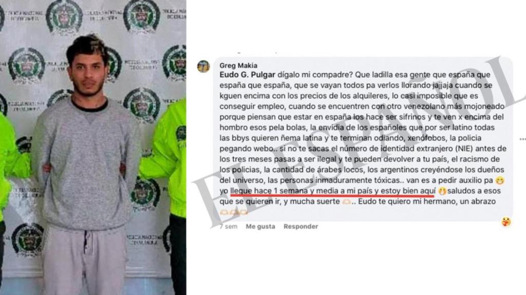 Uno de los mensajes en su perfil de Facebook que facilitaron su localización a la Policía.