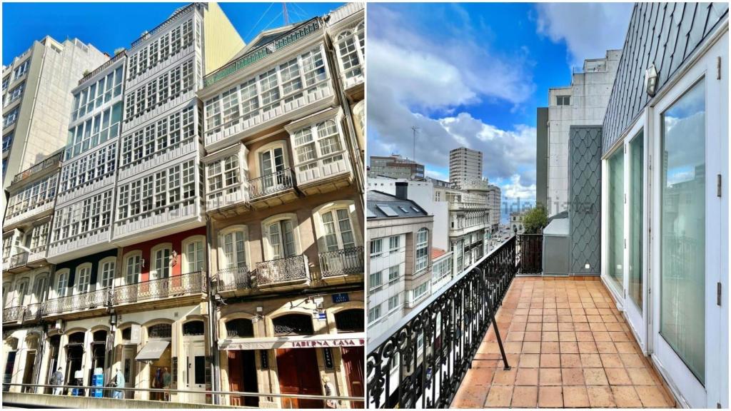 Este edificio con galerías del centro de A Coruña se vende por 2,5 millones de euros