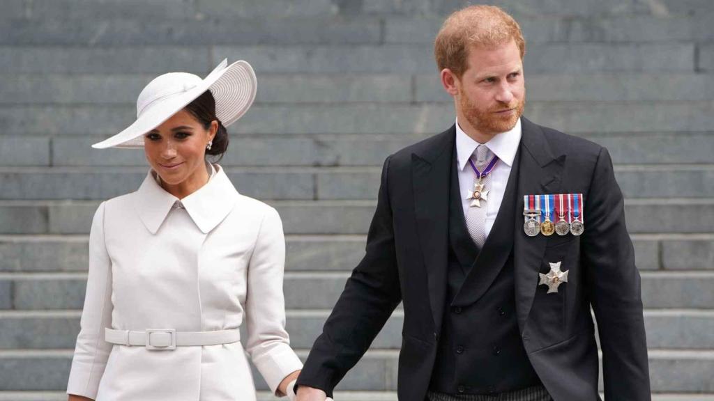 os duques de Sussex, Meghan y Harry , la ciudad de Londres, en junio de 2022.
