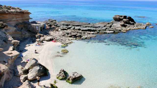 Cala d'Es Mort, en Formentera (Islas Baleares).