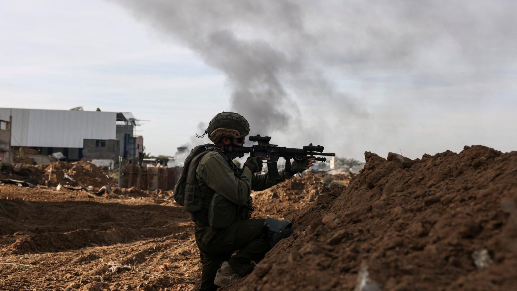 Un soldado israelí en la Franja de Gaza.