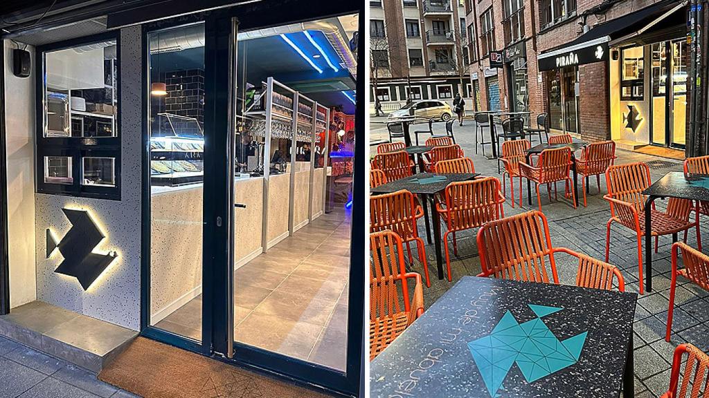 La puerta y la terraza del nuevo Piraña