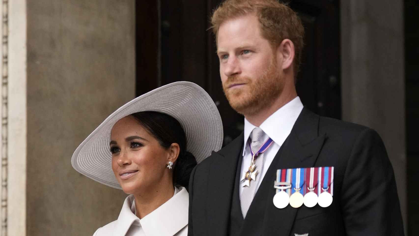 El príncipe Harry y Meghan Markle, en junio de 2021.