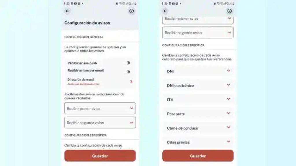 Configuración de alertas