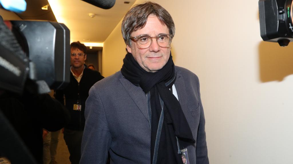 El expresidente de la Generalitat, Carles Puigdemont,  en el Parlamento Europeo.