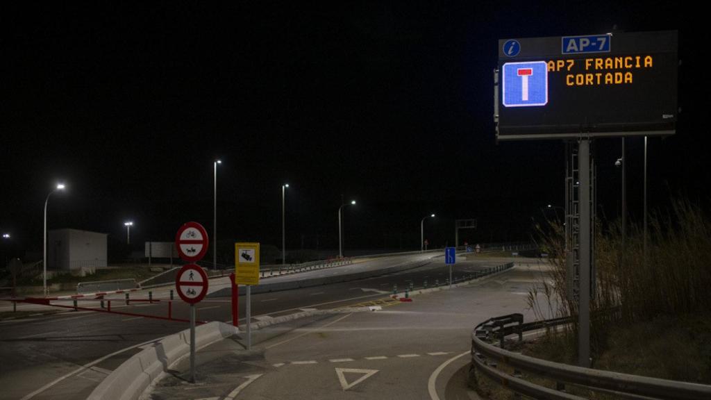 La autopista AP-7, en un tramo afectado por las protestas de los agricultores franceses.