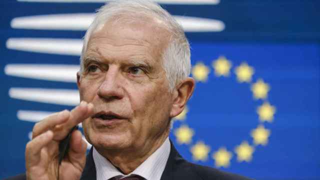 El jefe de la diplomacia europea, Josep Borrell, durante una rueda de prensa