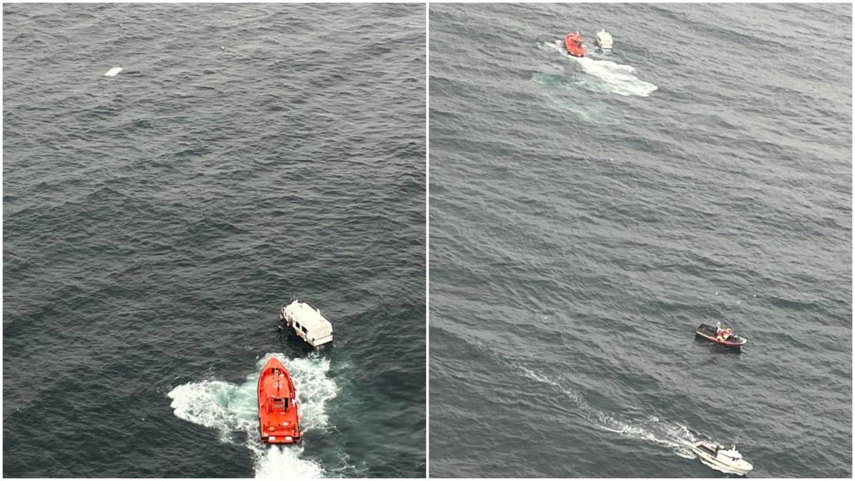 Rescate de esta mañana en Porto do Son.