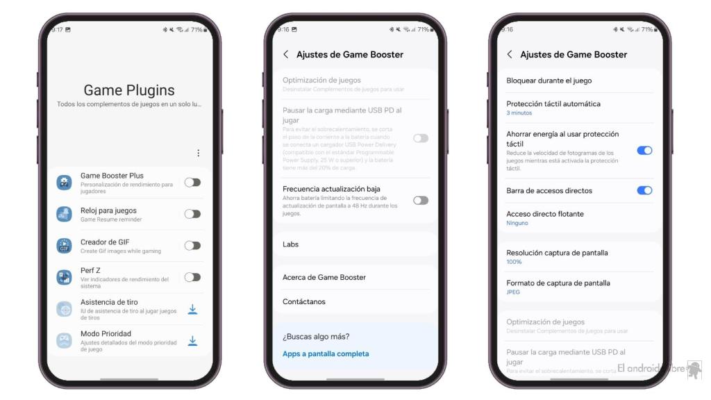Interfaz de configuración de Game Plugins