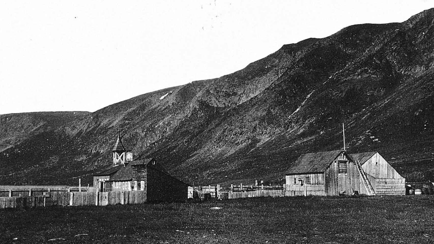 Fotografía de la misión de Ramah. Labrador. 1900