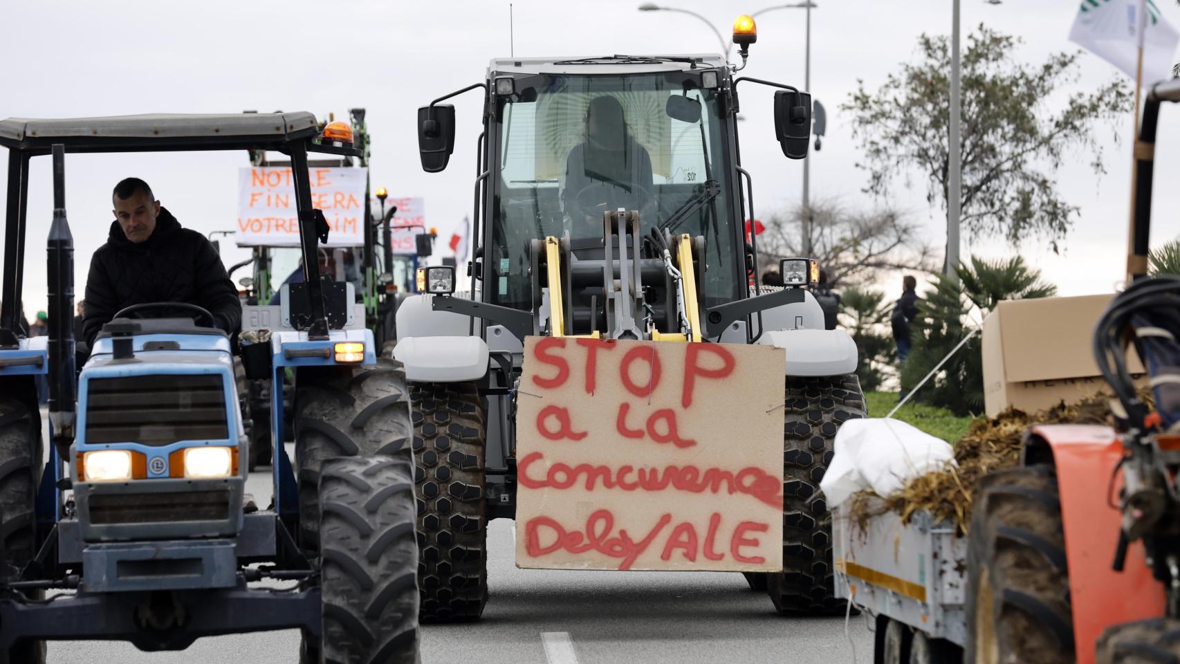 Agricultores en protesta en Francia.