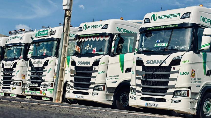 Flota de camiones de Noriega Grupo Logístico