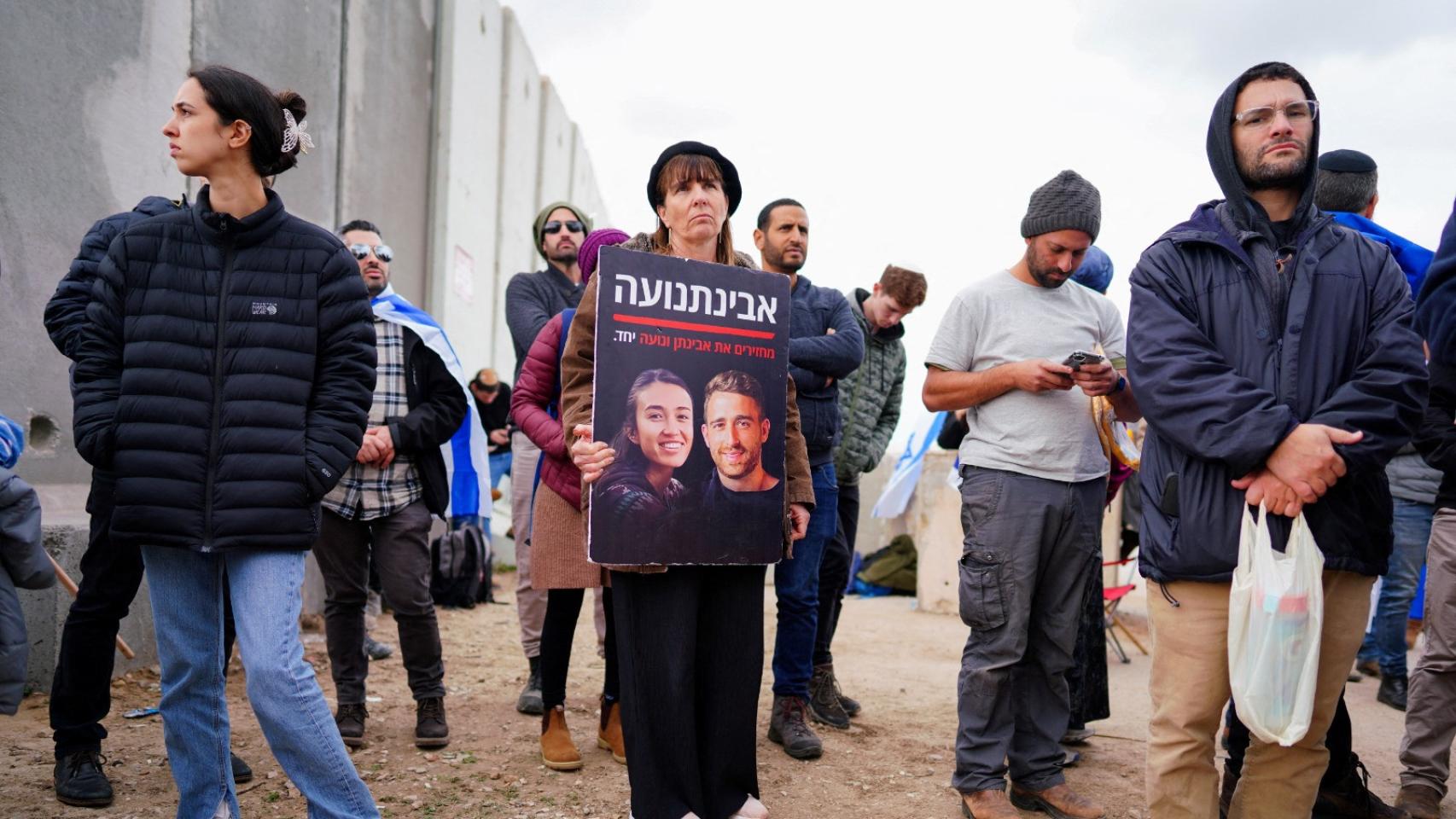 Una protesta en Israel para exigir la liberación de los rehenes.