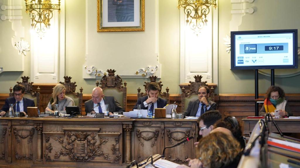 Imagen de un pleno en el Ayuntamiento de Valladolid